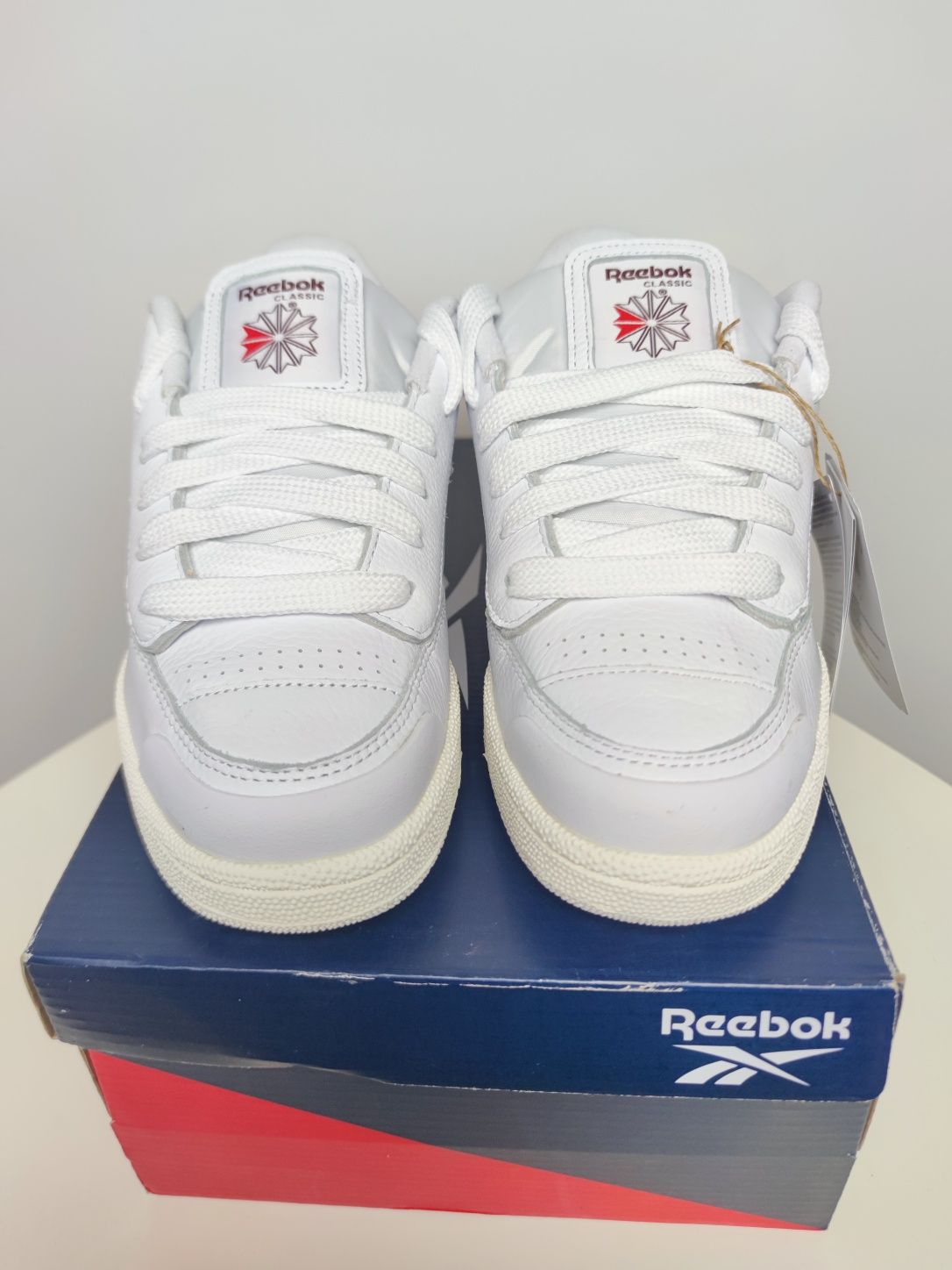 Nowe białe retro vintage skate sneakersy męskie Reebok club c bulc