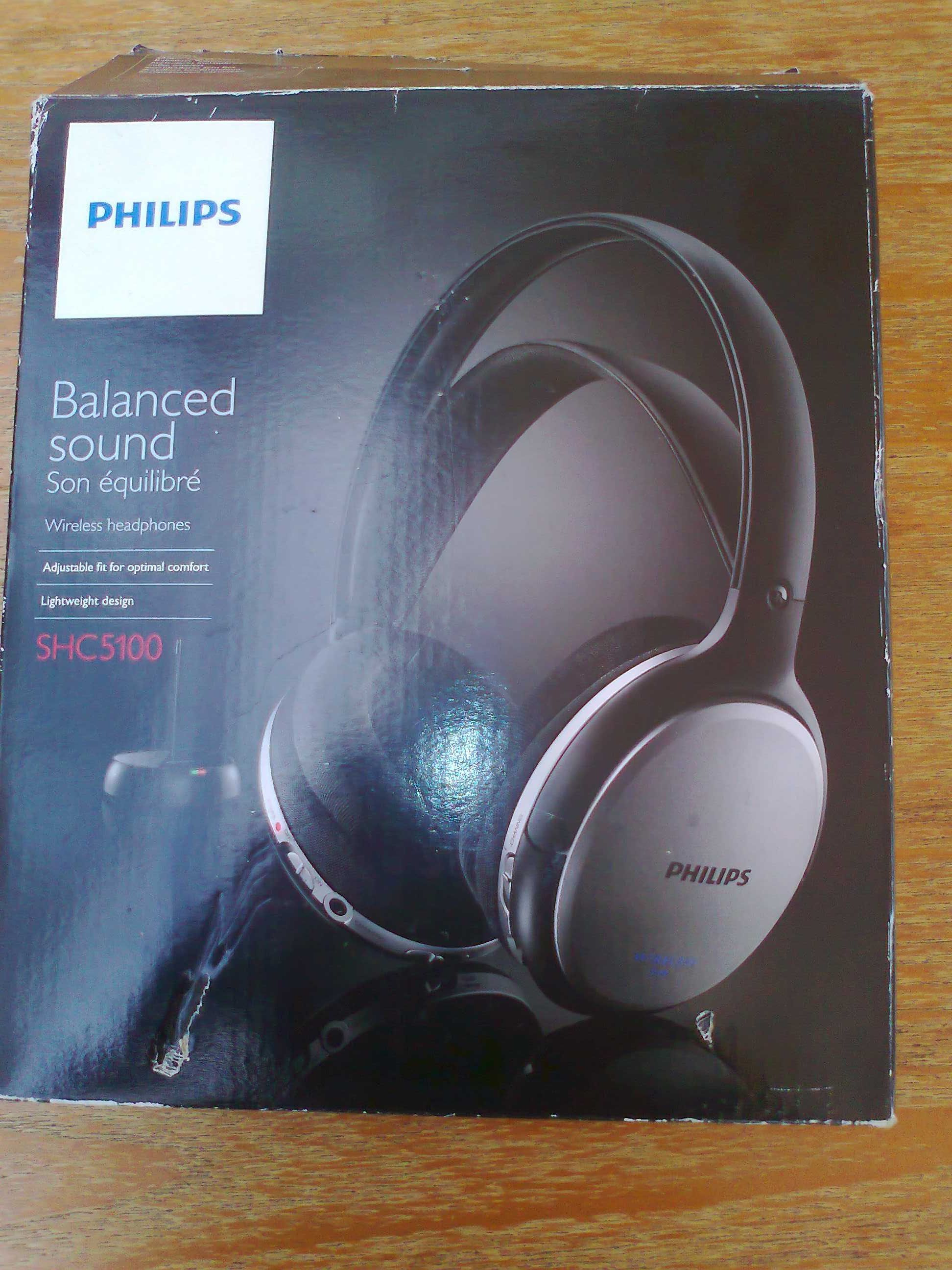 Philips SHC  słuchawki bezprzewodowe, 2 x słuchawki gratis