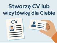 Napisze CV, zaprojektuję wizytowkę