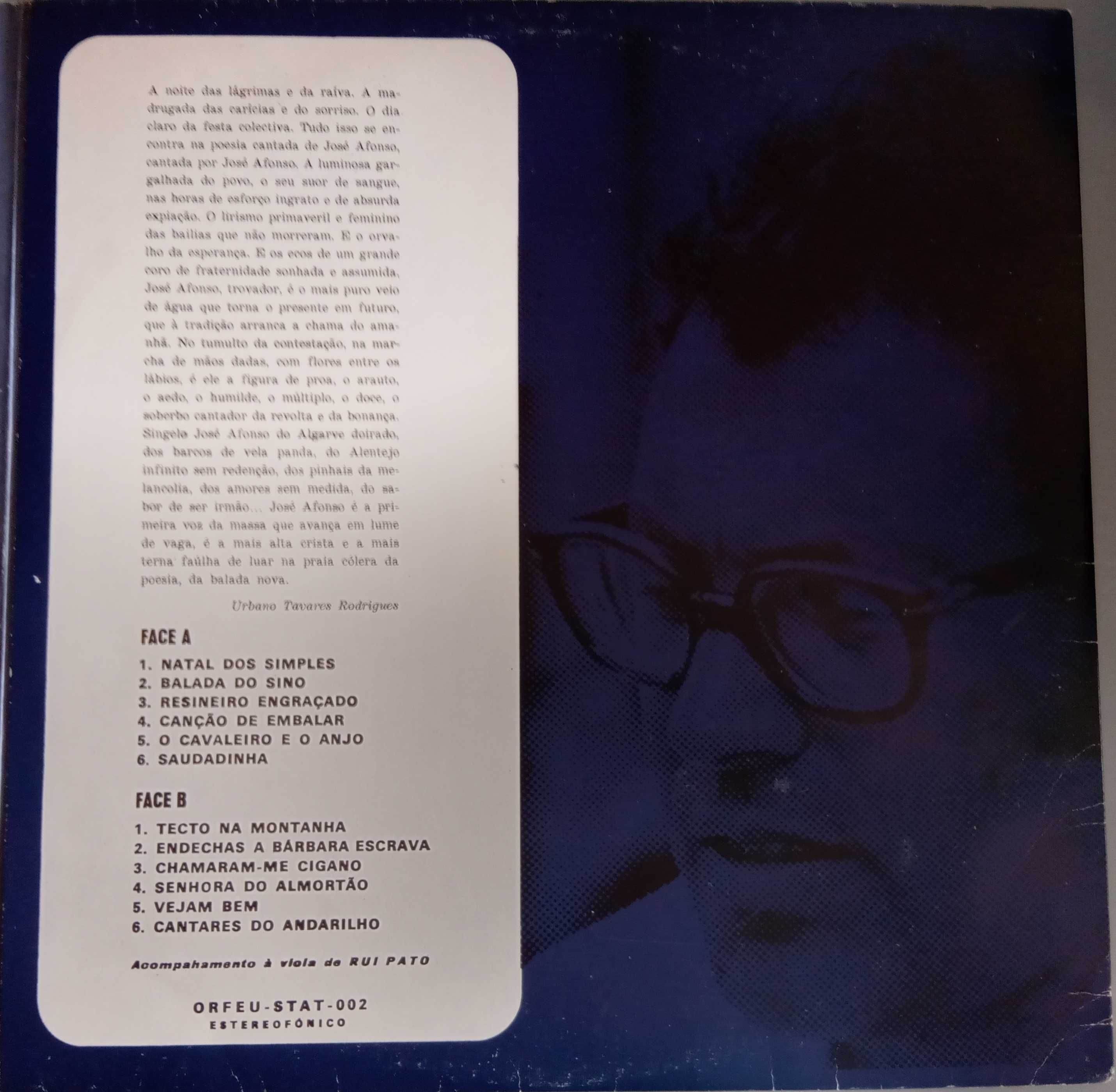 José Afonso	- - - - -		Cantares do Andarilho	- - - - -	LP