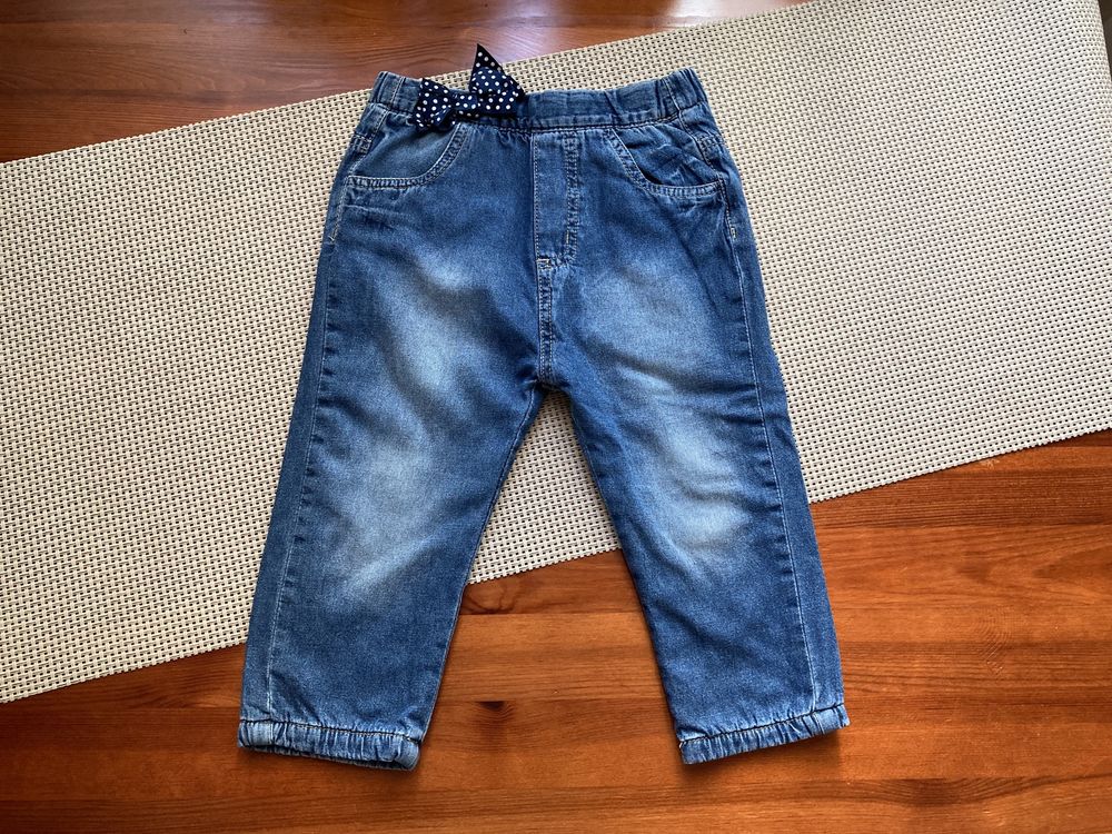 Spodnie dżinsowe 86 (18-24 m-ce) ciepłe-na podszewce Early days