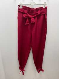 Bordowe spodnie damskie eleganckie roz.L