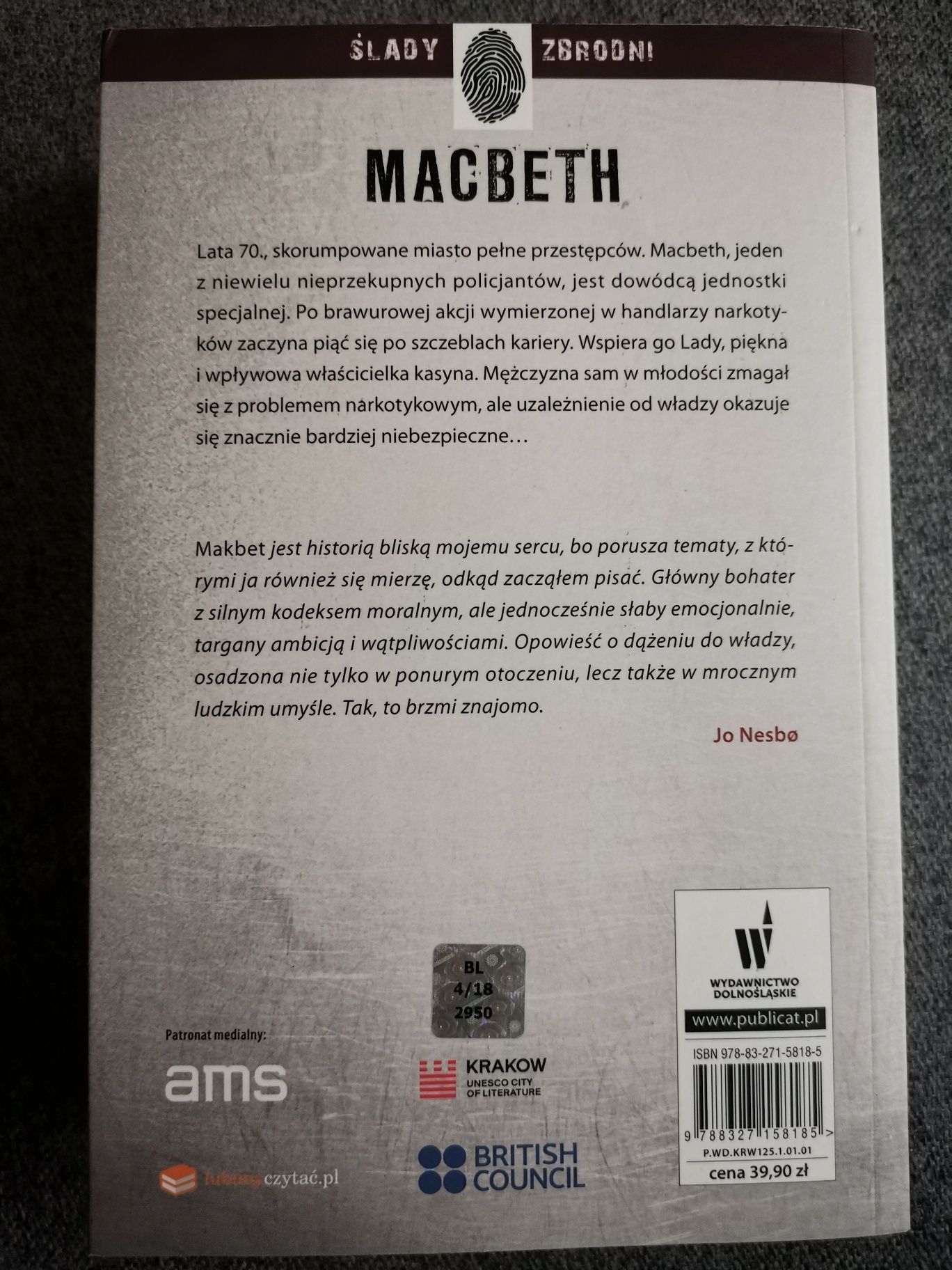 Jo Nesbo Macbeth seria Ślady zbrodni