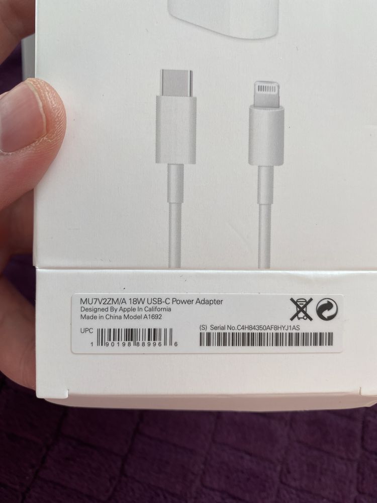 СЗУ Foxconn швидка зарядка 18 Вт для iPhone 11 і вище з кабелем