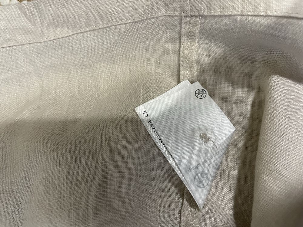Лляна вкорочена сорочка оверсайз H&M