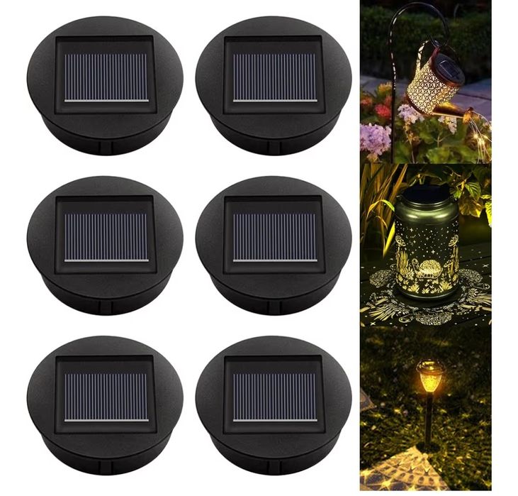 Lampy solarne wymienne lub do własnej aranżacji - 6 sztuk - nowe