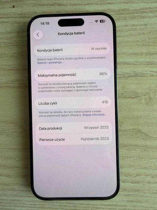 Iphone 15 Pro 128 GB Black Titanium JAK NOWY !