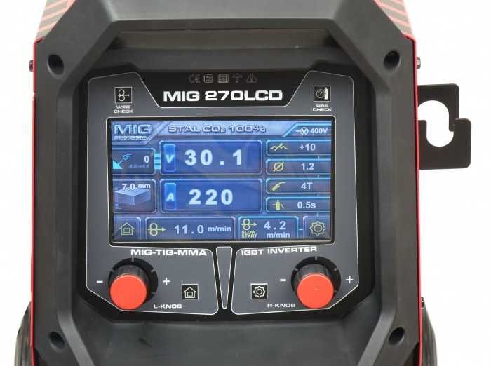 Spawarka migomat Ideal TECNO MIG 270 LCD SYNERGIC + 15kg SG2!