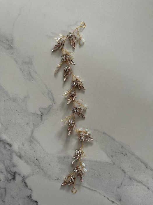 Ozdoba ślubna do włosów z kryształkami