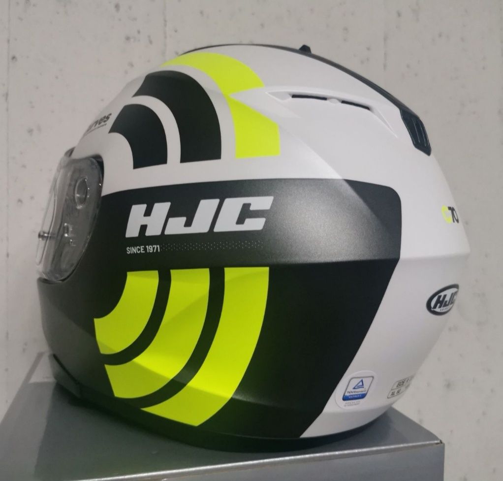 Capacete Integral HJC C70 Curves White/ Yellow ( NOVOS )