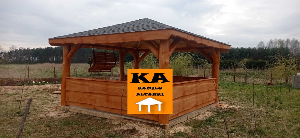 Altana ogrodowa na grubym balu