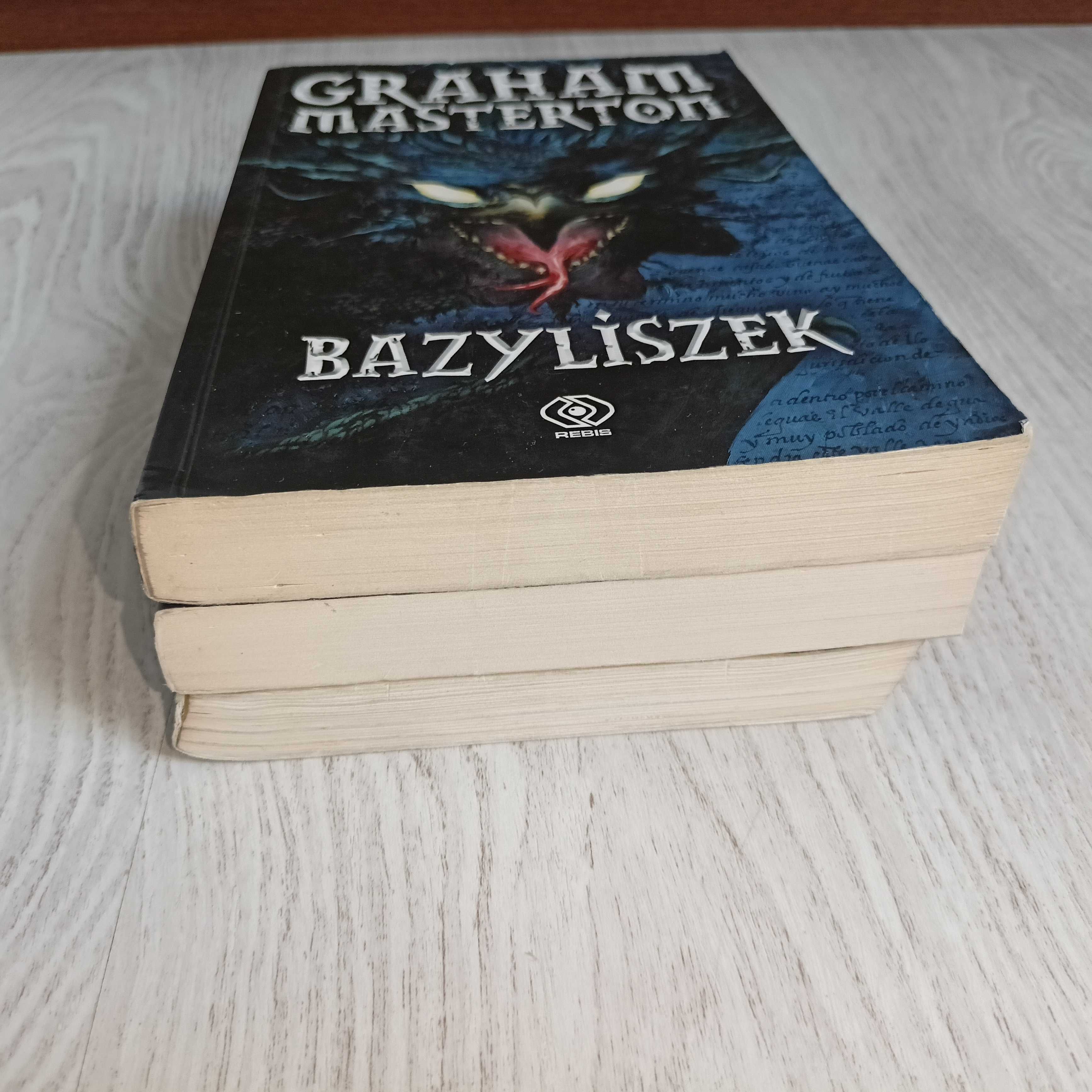 3x Graham Masterton Bazyliszek + Noc gargulców + GRATIS Ikon