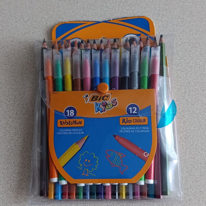 Zestaw flamastrów i kredek bezdrzewnych BIC