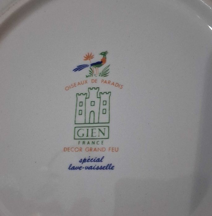 2 pratos vintage 1978 Gien - France