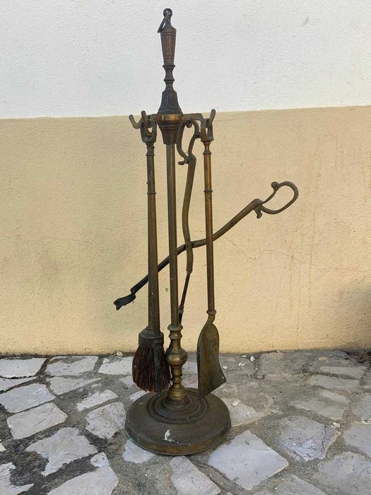 Ferros para lareira latão