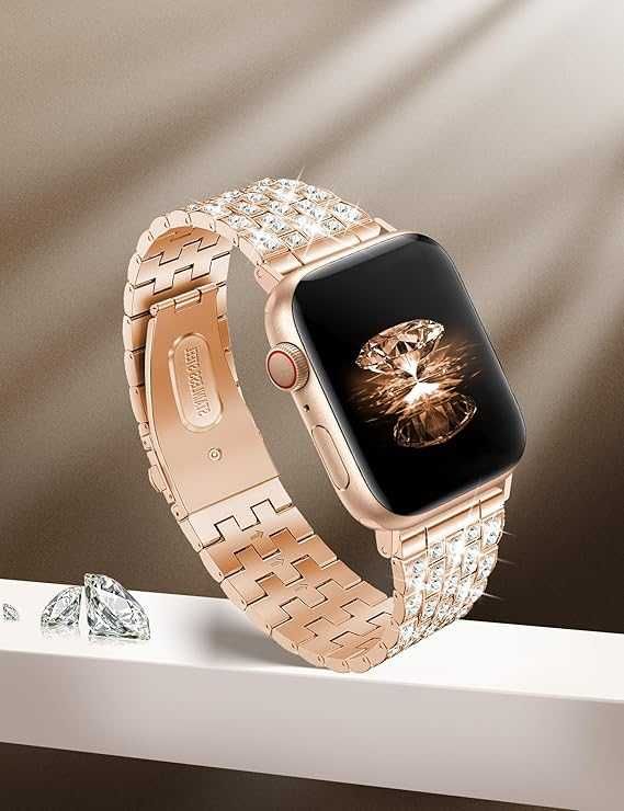 JRDM bransoleta Z DIAMENTAMi do Apple Watch SE 9/8/7/6/5 42/44/45/49mm