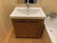 Umywalka ikea, drewniane szafki łazienkowe