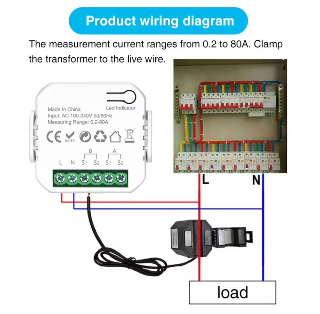 Medidor de energia Smart life/ Tuya