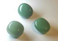 3 szt Awenturyn zielony naturalny kamień szlifowany ładna barwa