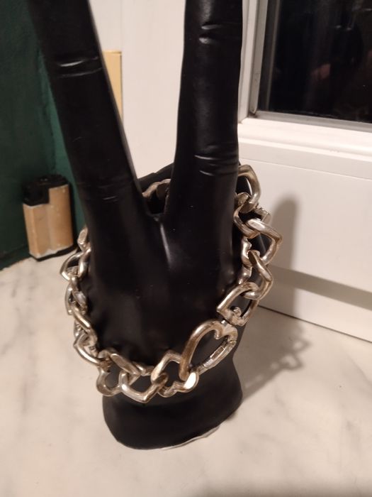 Gruba bransoletka w serca zapraszam