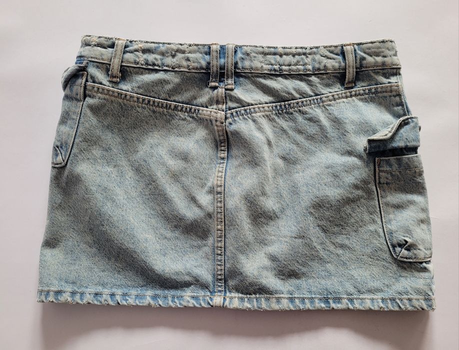 Jeansowa krótka spodnica mini biodrowka 38 M zara