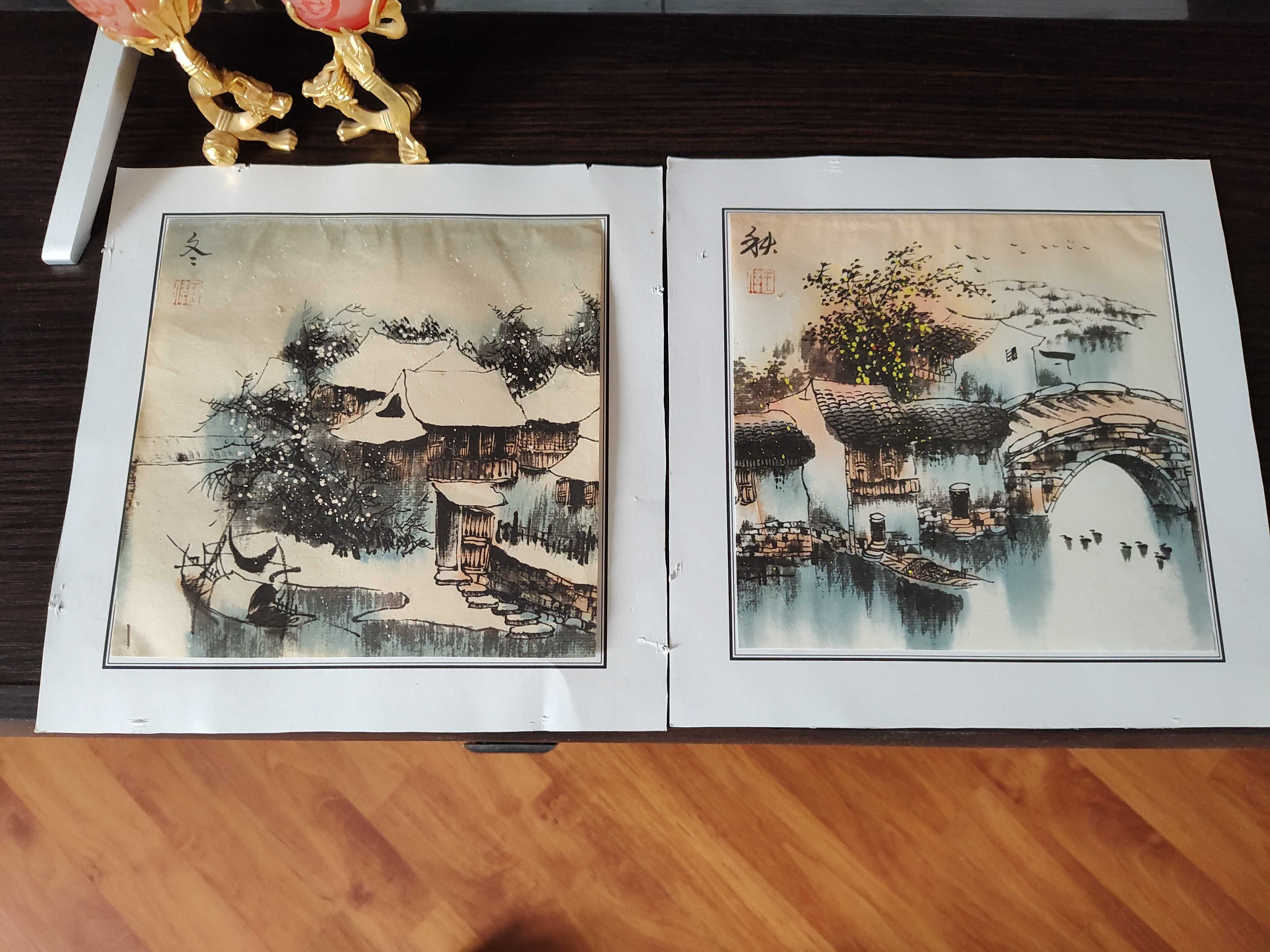 Акварель пейзажі Китай оригінал 9 картин