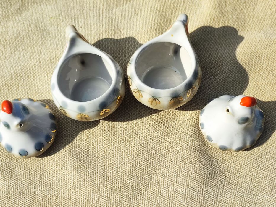 Solniczka KURA porcelanowa ZSRR,Połonne