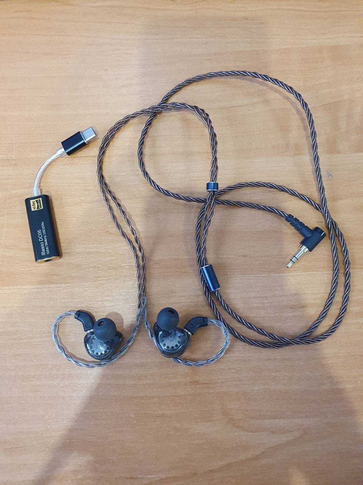 Продам Hi-Res навушники FiiO FH1s Black + ЦАП iBasso DC05