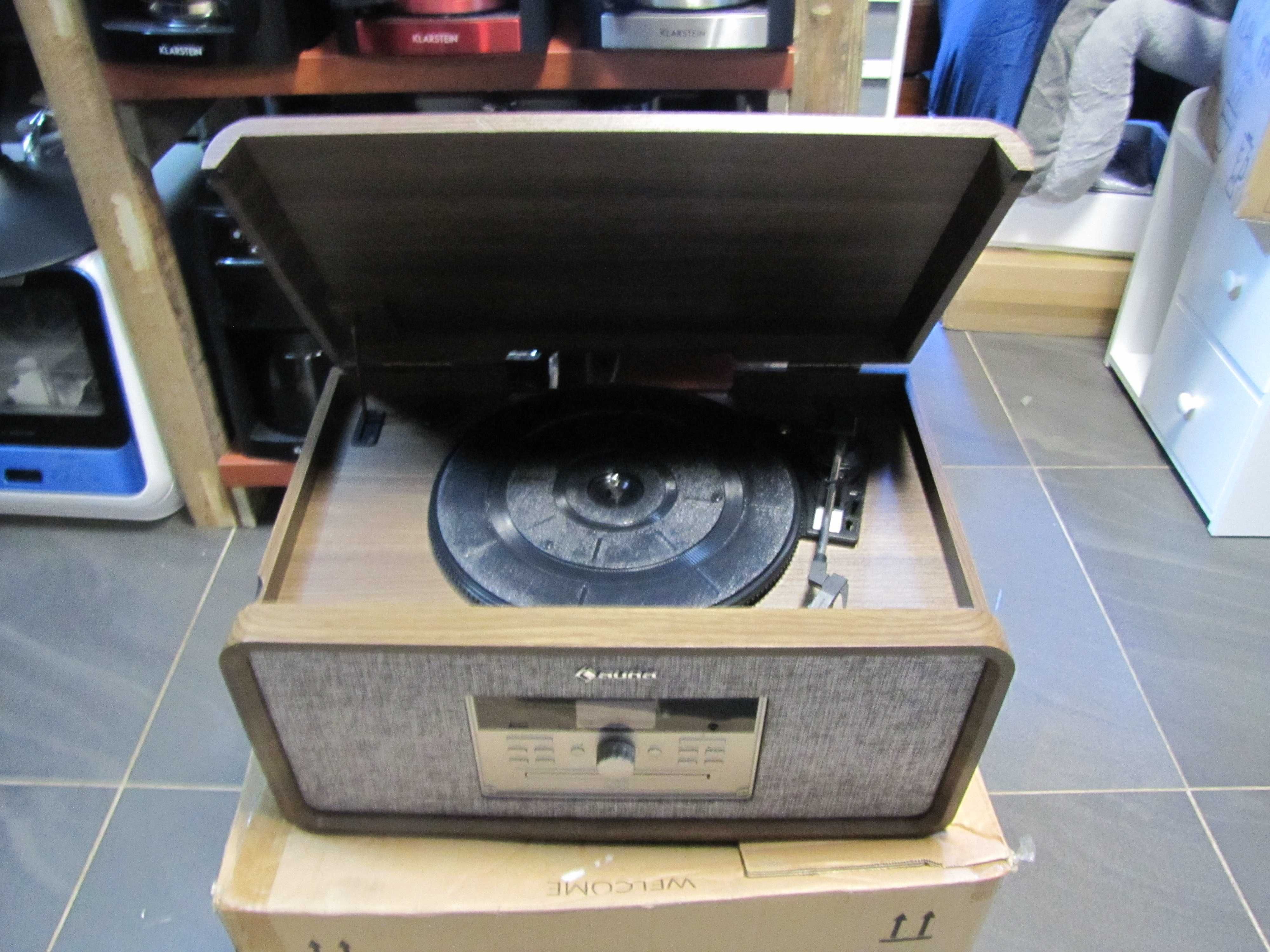 Gramofon w stylu retro radio CD DAB+ FM Bluetooth USB Auna Mary Ann