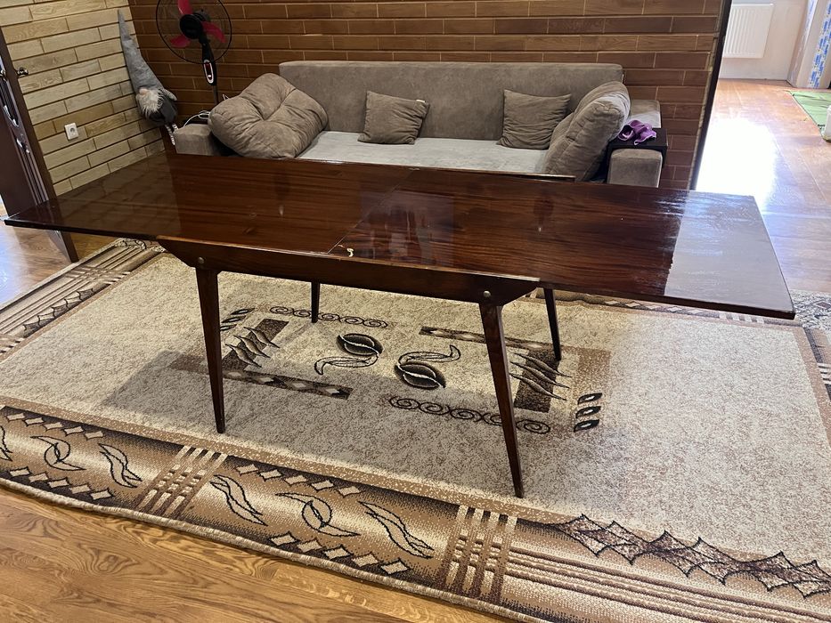 Стіл великий розкладний дерево лак