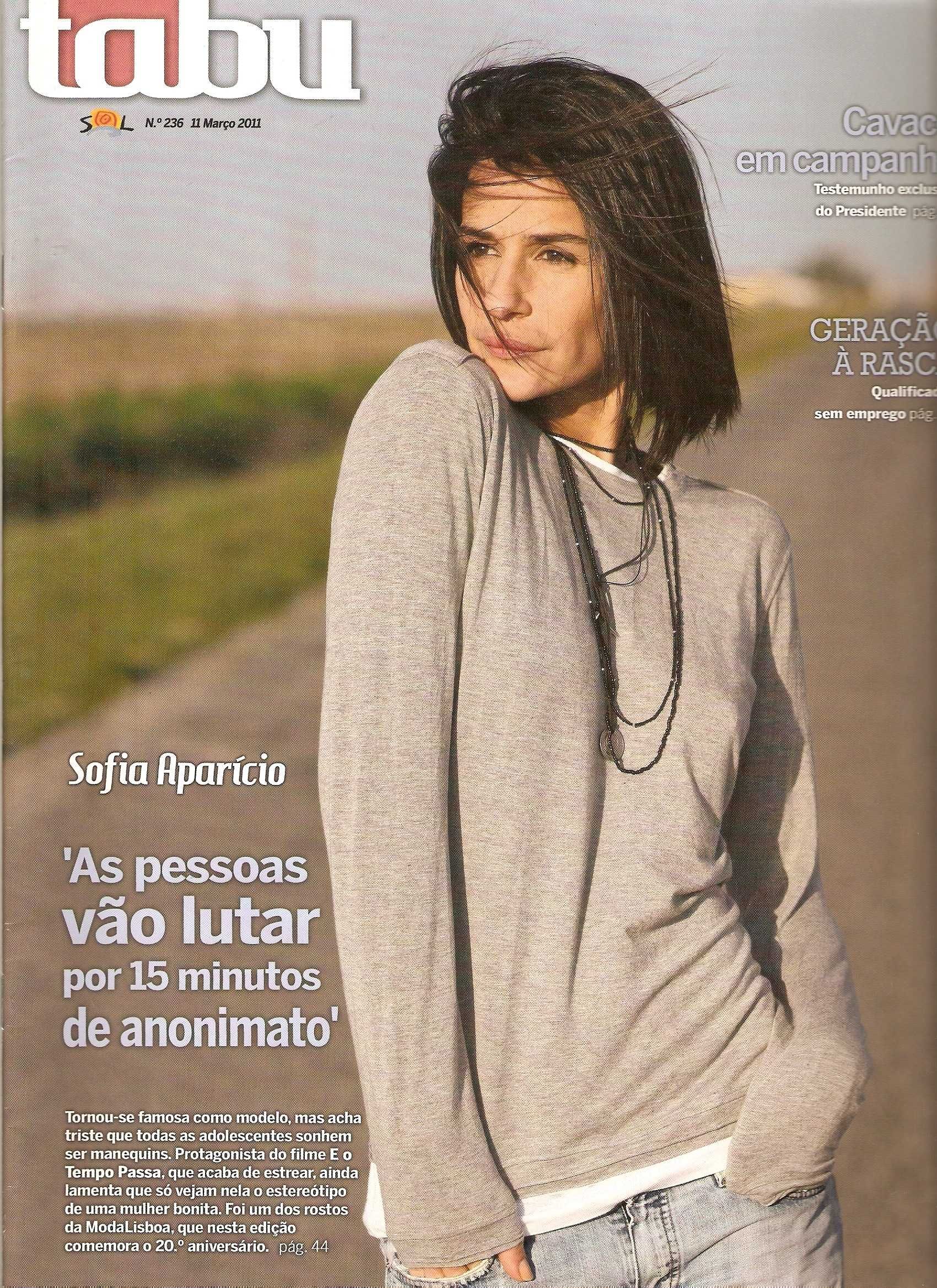 Sofia Aparício Super Model de 2001 a 2011 em capa de revista