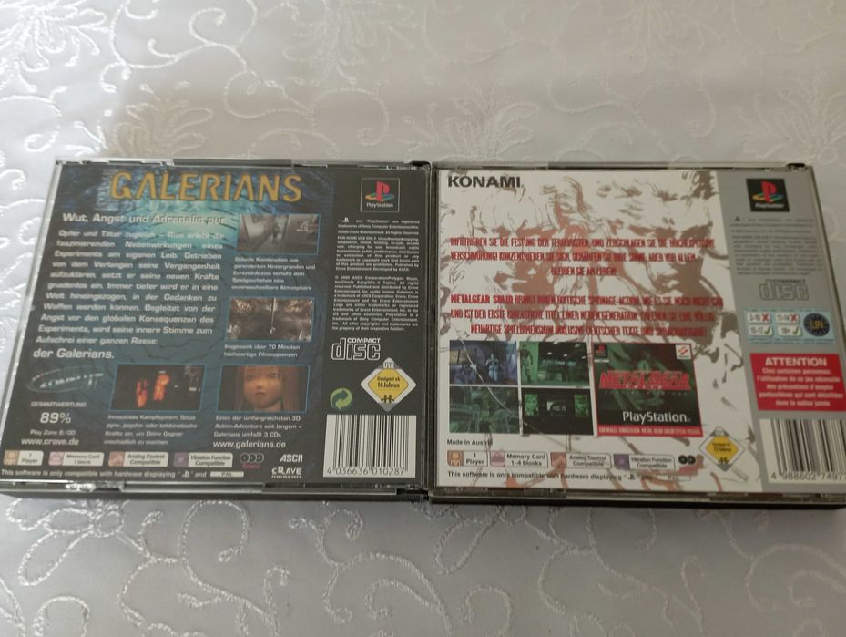 Kultowe gry na Ps1. Galerians i Metal gear solid.