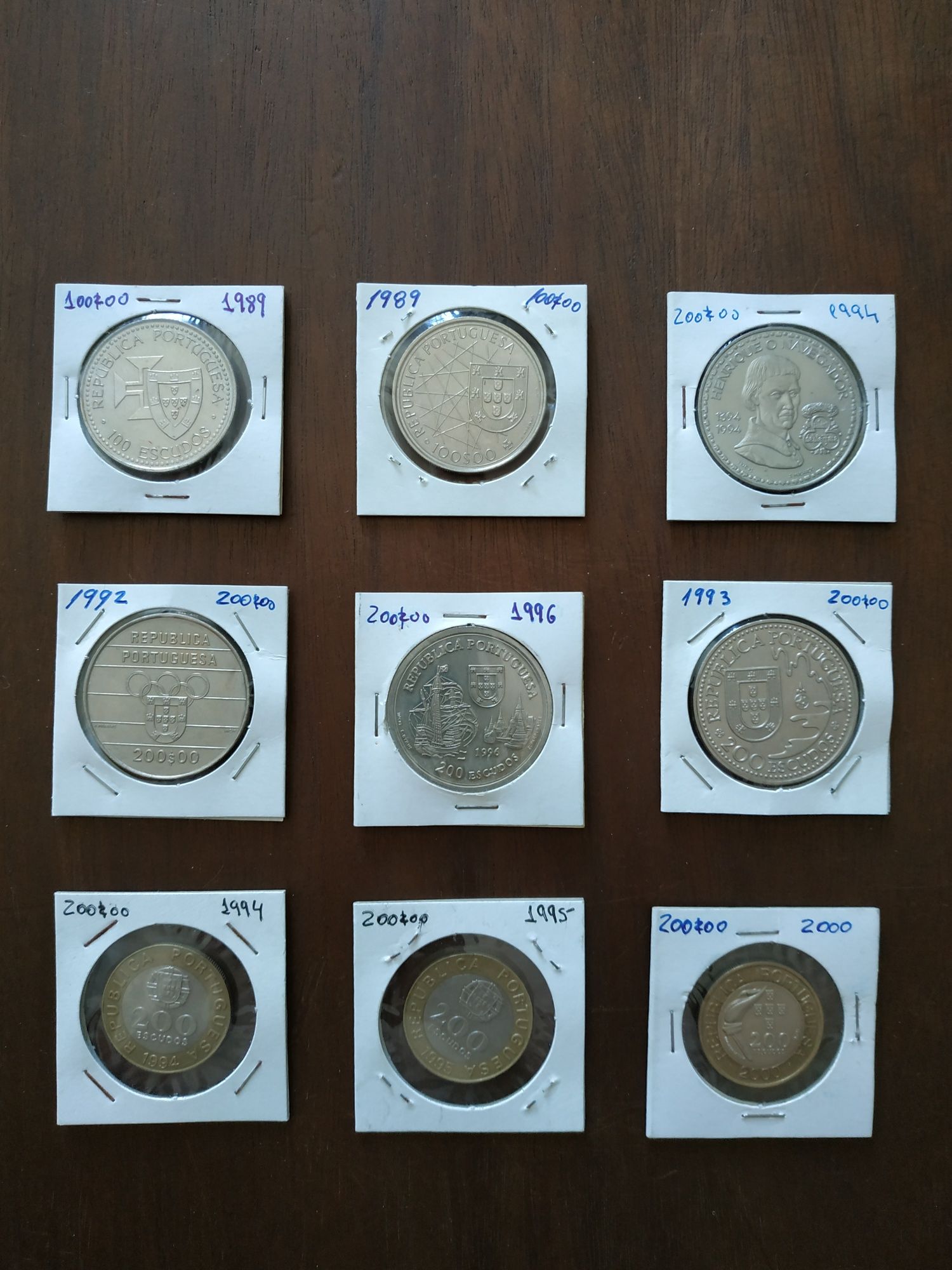 Lote de 9 moedas Portuguesas Comemorativas