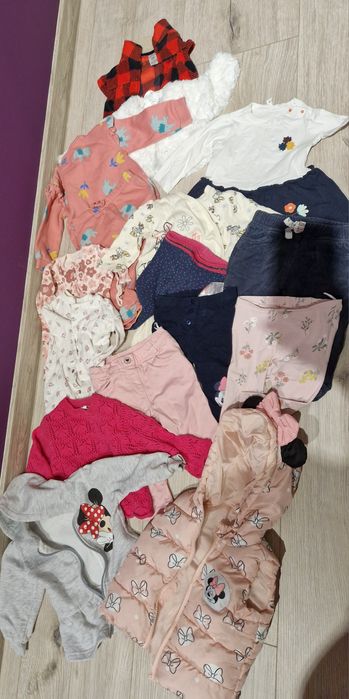 Paka ubrań dla dziewczynki Jesień roz. 68/74