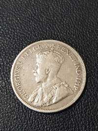 9 пиастров 1921 год, серебряная монета