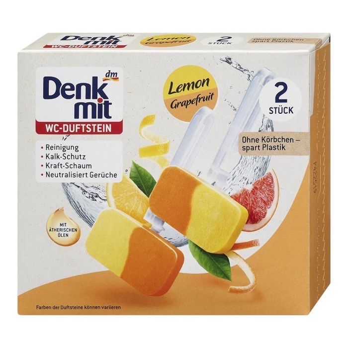 Підвіска для унітазу з подвійним ароматом лимон грейпфрут Denkmit