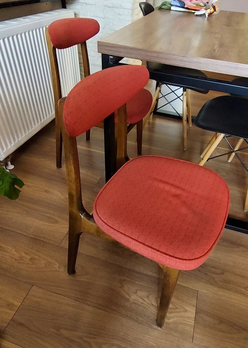 Krzesła Hałas 200-190 PRL lata 60te do salonu, jadalni stylowe modern