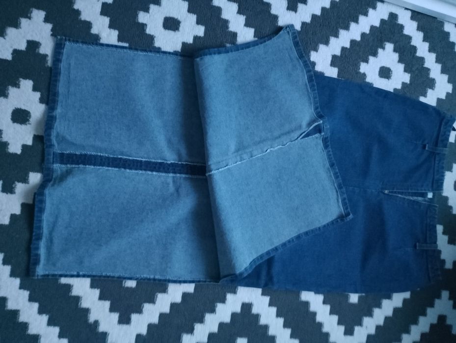 Spódnica długa jeansowa tuba rozporki