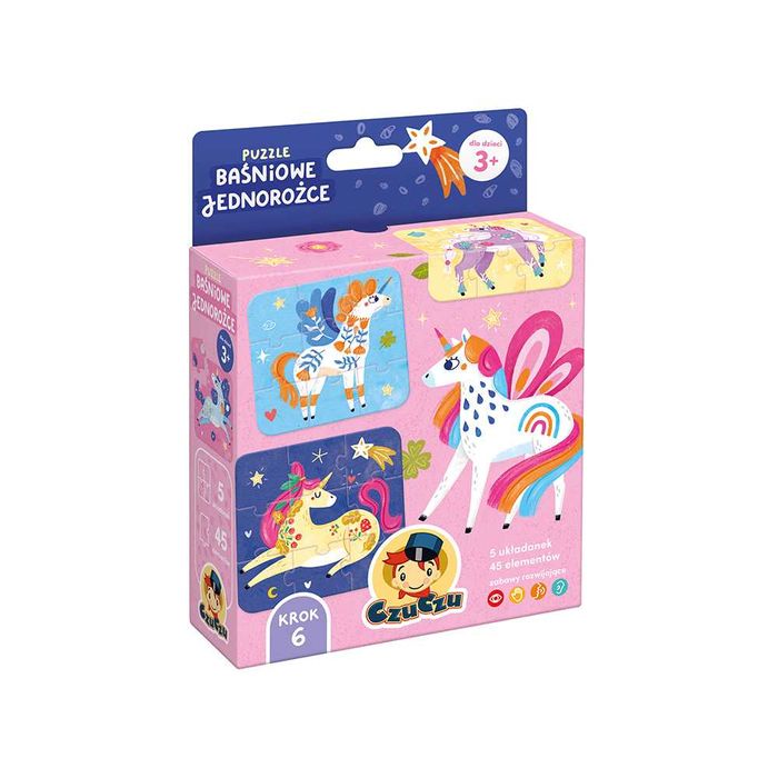 CZUCZU Puzzle baśniowe JEDNOROŻCE 3+