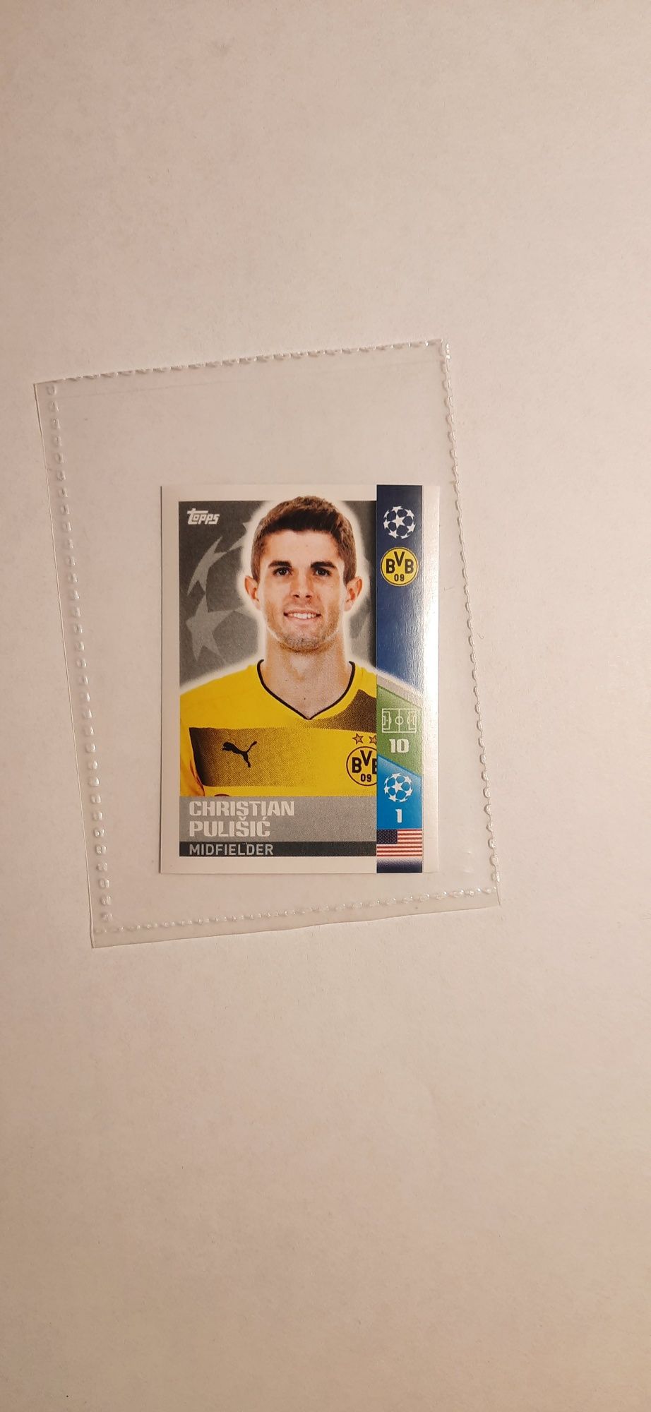 Christian Pulisic Naklejka topps Champions League 2017/18