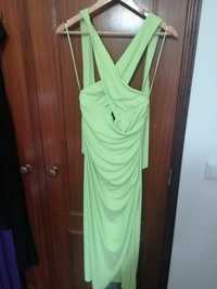 Vestido verde lima Zara L