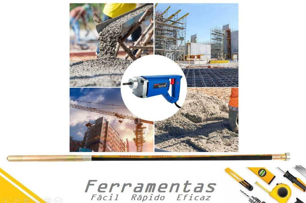Vibrador de cimento / concreto / Betão 800w - Novo