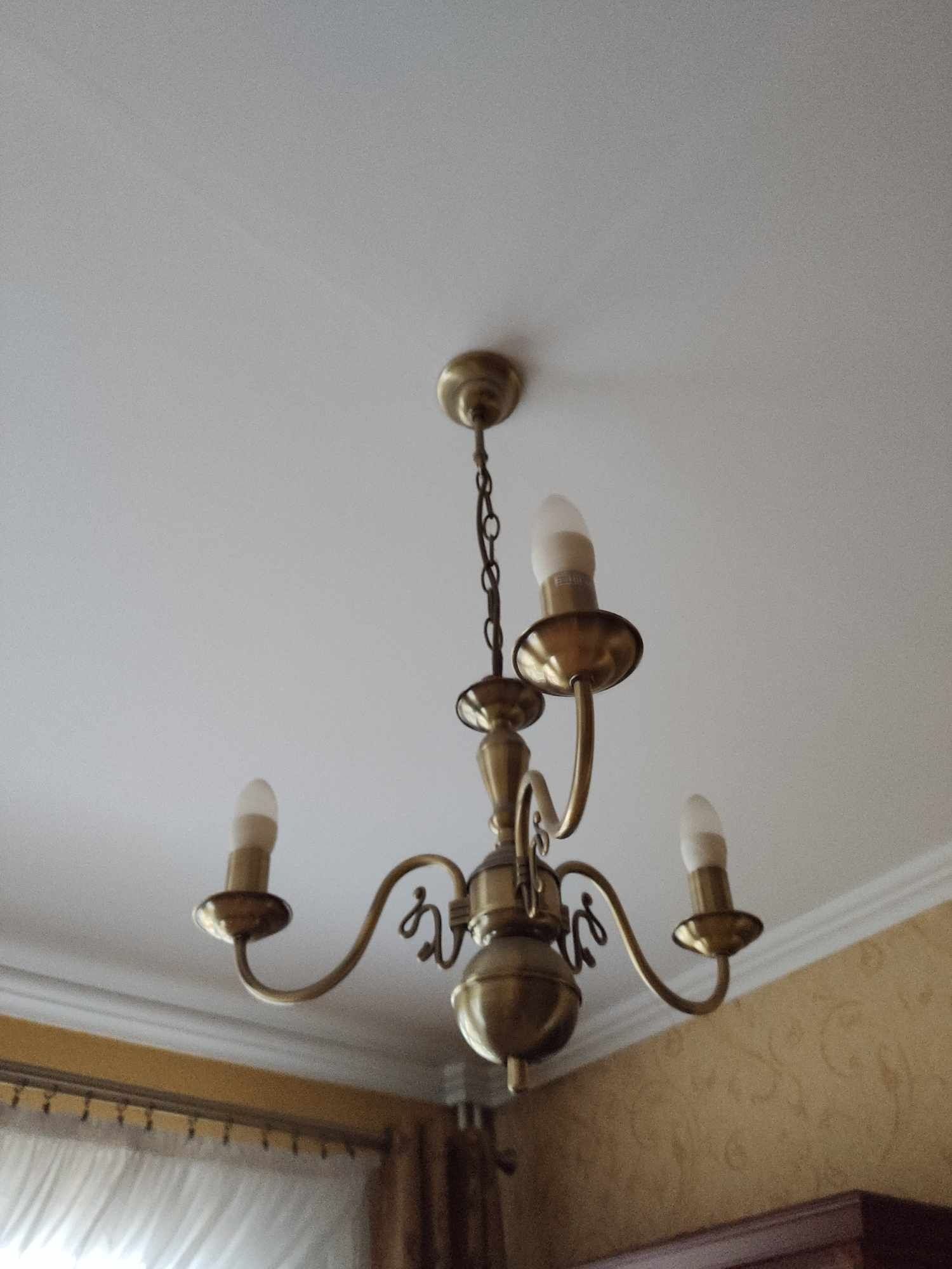 Żyrandol lampa mosiądz
