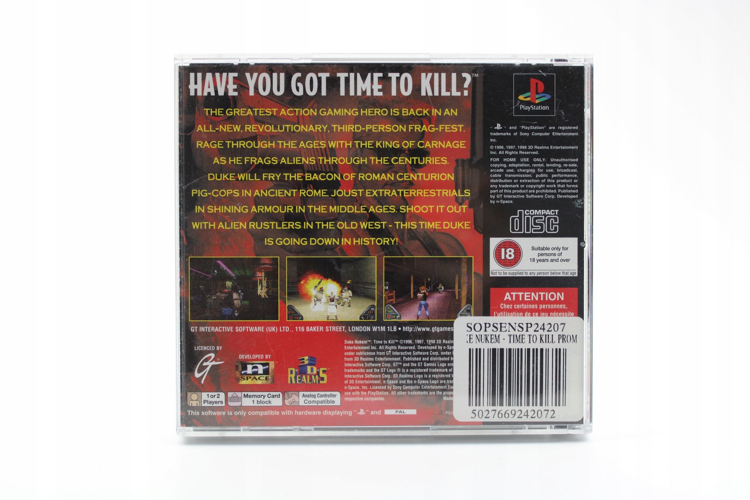 Gra PlayStation Duke Nukem: Time to Kill