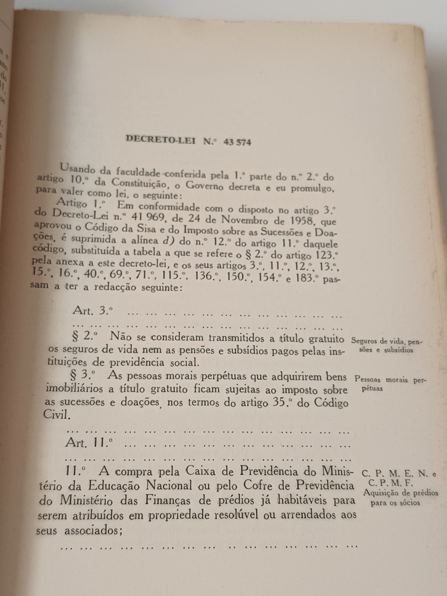 Codigo da sisa imposto de sucessões e doações (1963)