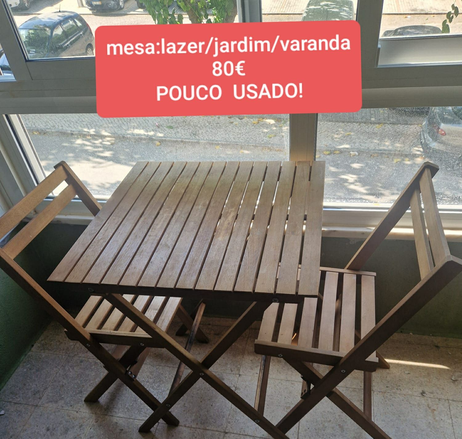 Mesa/jardim/varanda/lazer