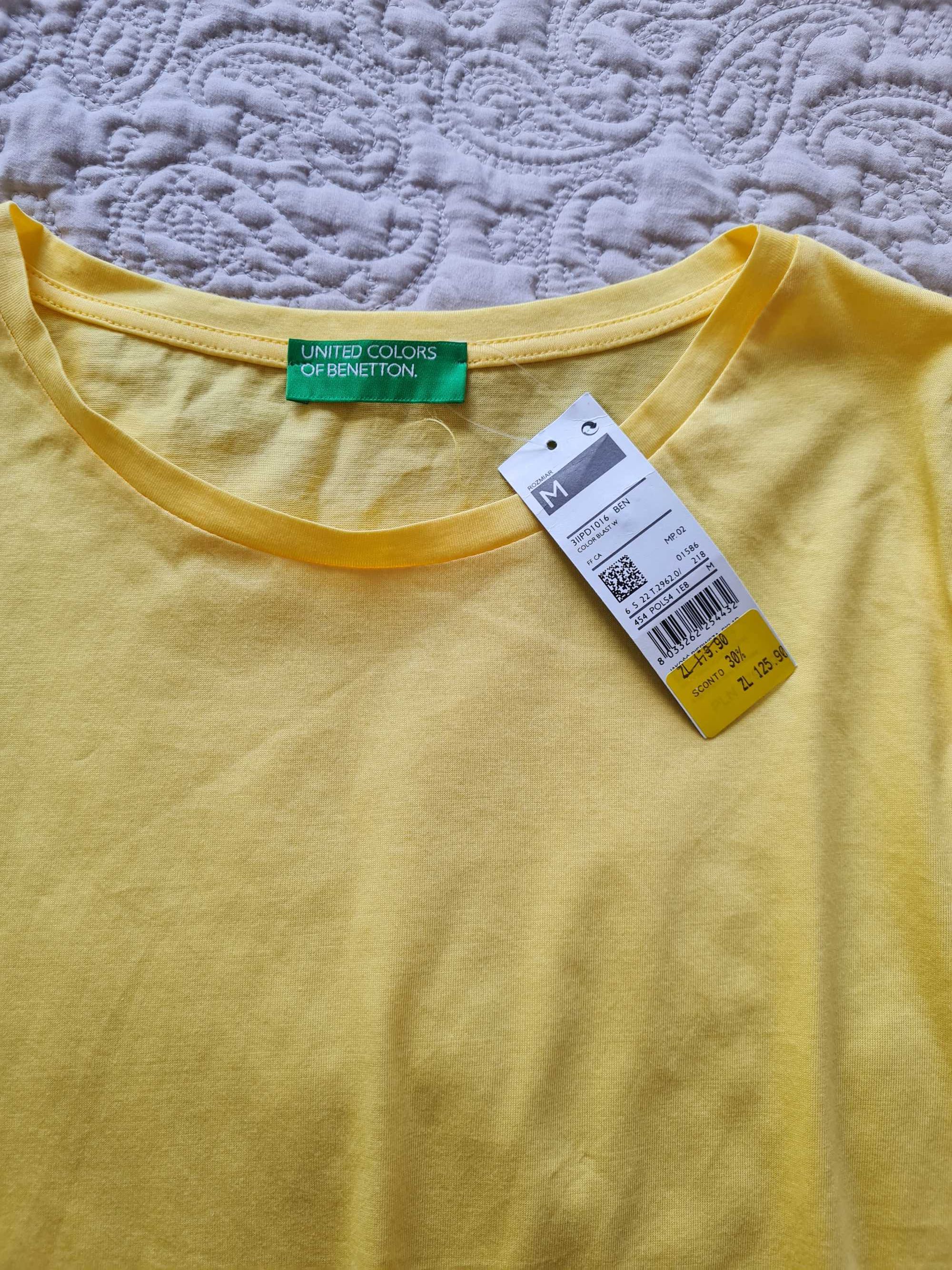 Nowa żółta bluzka koszulka M 38-40 United Colors of Benetton