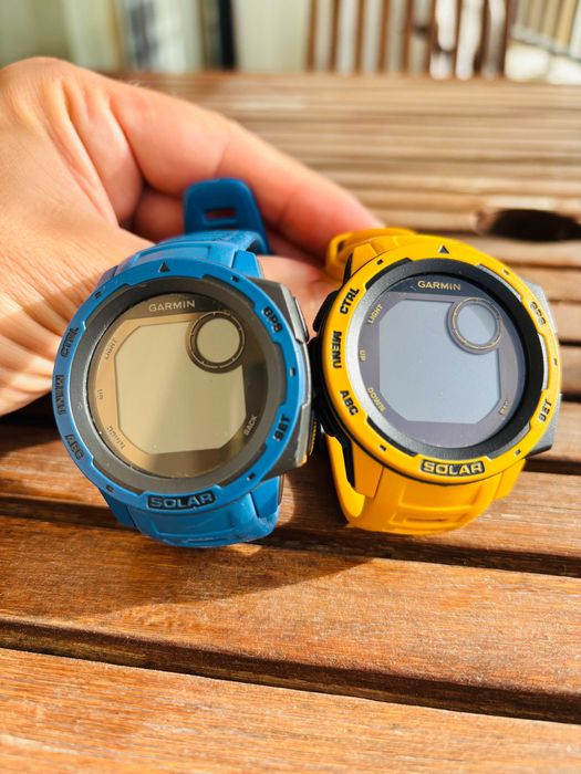 Garmin Instinct Solar Edition - Azul e Amarelo - 2 unidades