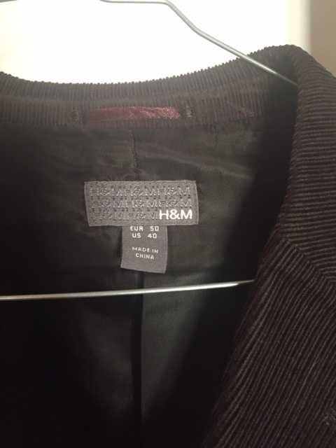 Blazer Homem Castanho Bombazine H&M