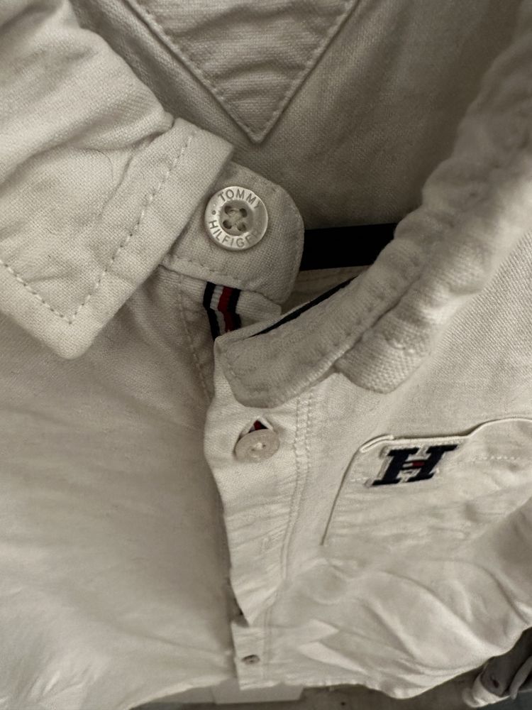 Koszula Tommy Hilfiger biała szara XS damska